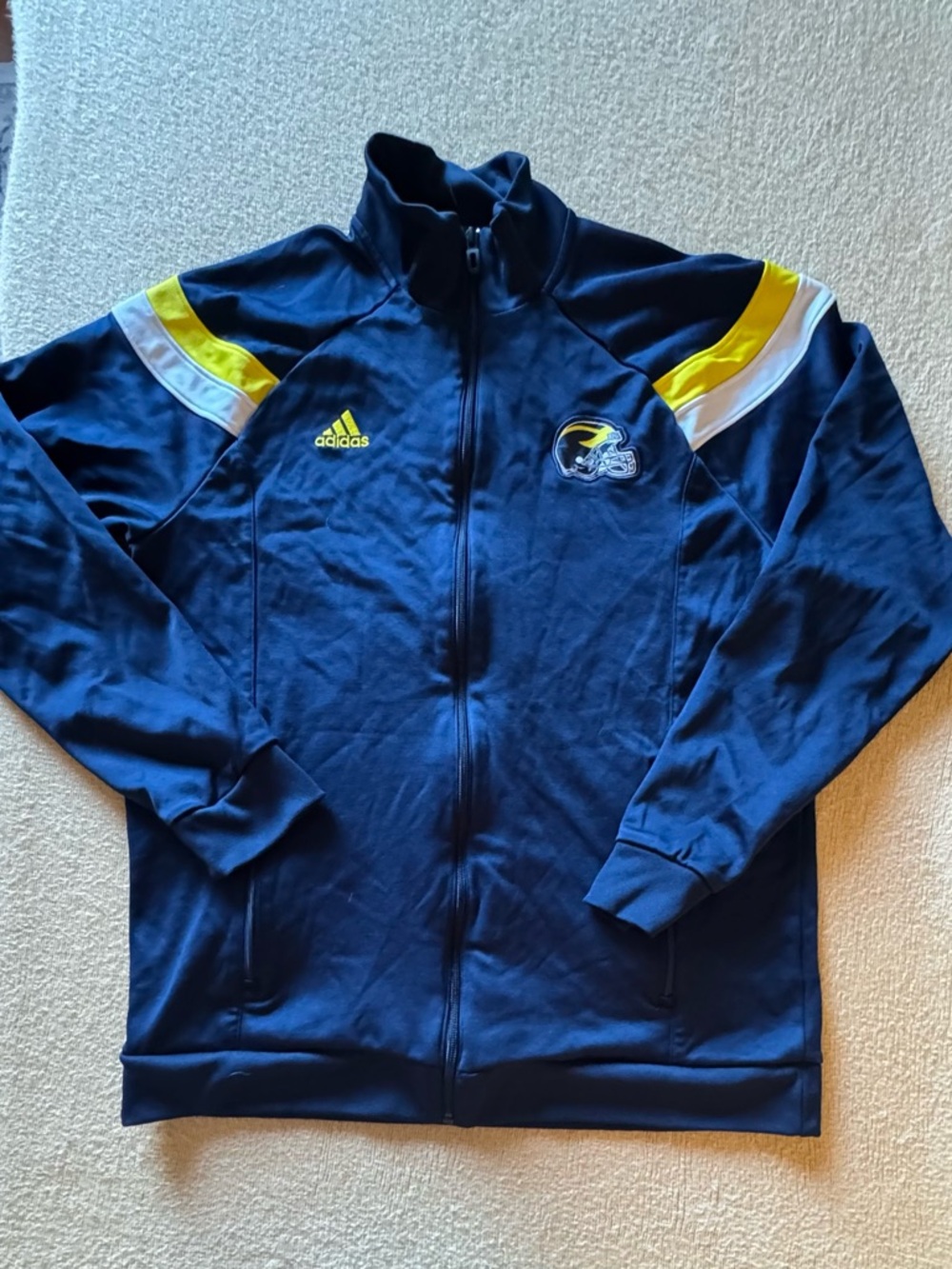 adidas Navy Jacket with White Logo Accent